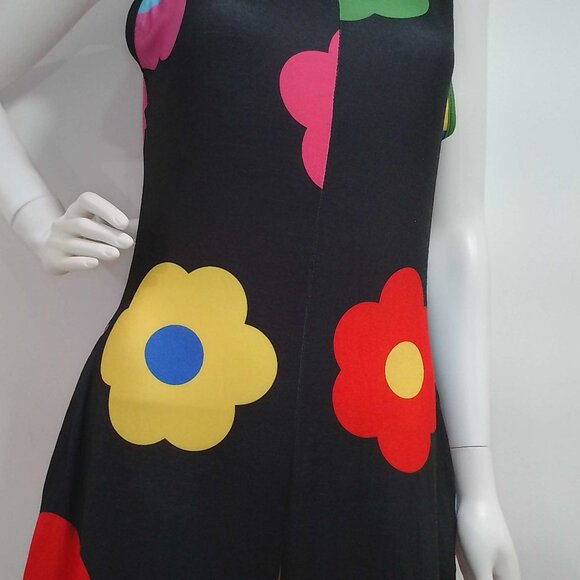 Floral Black Wide Leg Jumpsuit - Picture 10 of 12